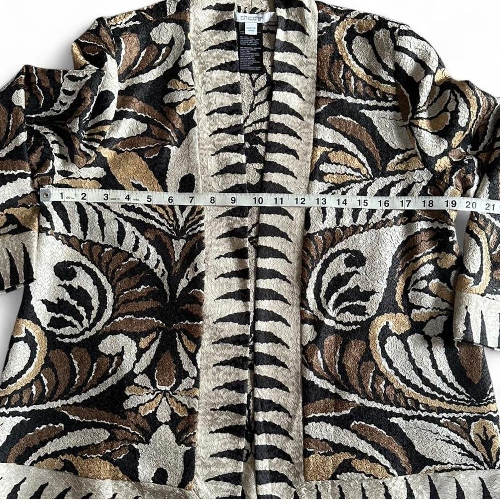 Chico’s Traveler’s Collection reversible crushed print jacket size S (Chico’s 0) - Picture 6 of 9